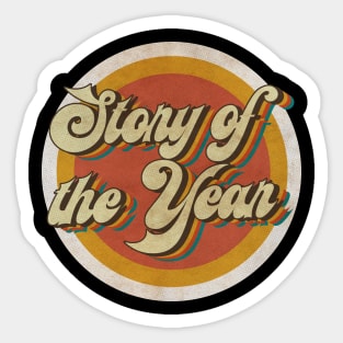 circle vintage Story of the Year Sticker